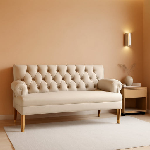 Warm Beige Hermosa Para Sala Love Seats Sofa Set