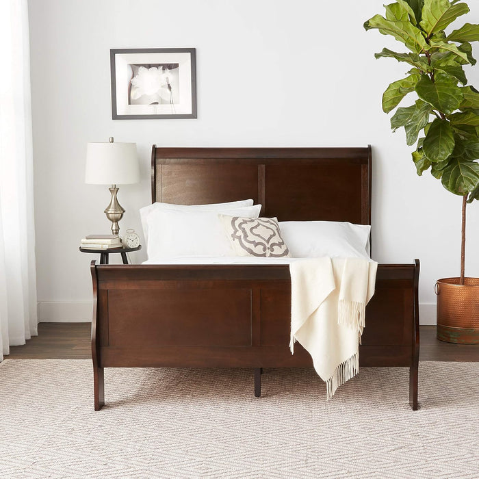202411F-CO Traditional Cappuccino Louis Philippe Full Size Bed