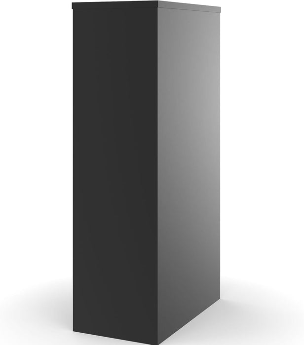 4-Drawer Vertical File Cabinet, Letter/Legal, Locking, Black