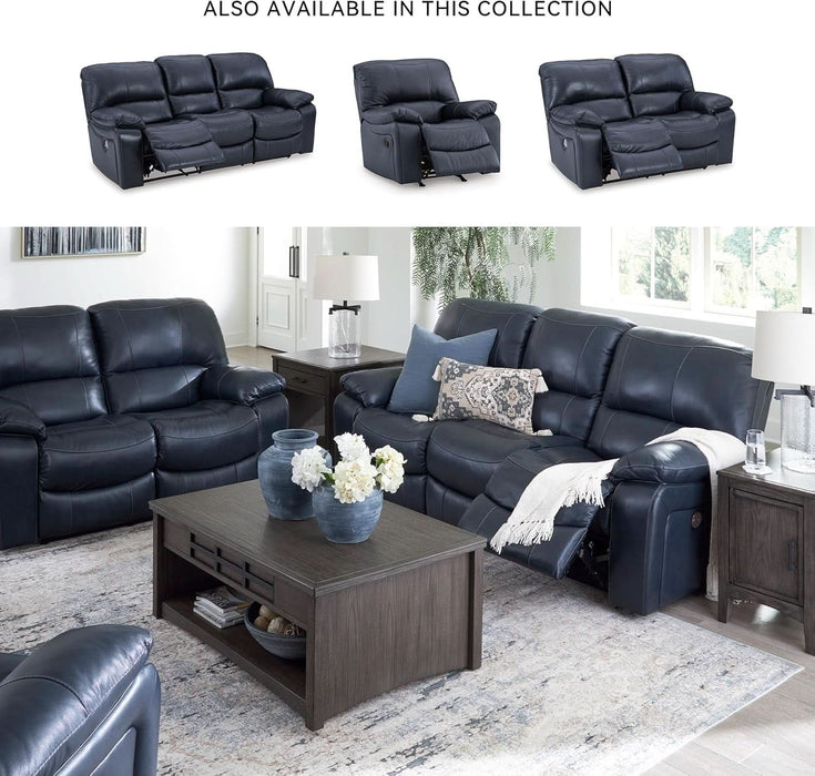 Leesworth Modern Power Reclining Sofa with USB Charging Ports, Blue
