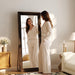 Full Length Mirror with Solid Wood Frame, 71"X30" Floor Mirror, Brown
