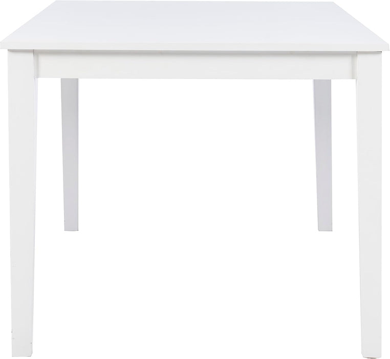 Elegant White Sixty Inch Contemporary Dining Table