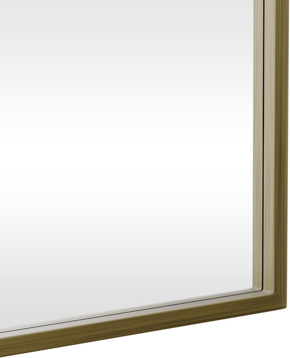 56" X 21" Full-Length Baroque Arch Mirror, Bronze
