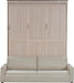 Queen Size Murphy Wallbed Beige With ConvertibleSofaLED