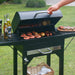Charcoal Grills with Two Side Tables, 332 SQIN Cooking Area Outdoor Smoker Barbecue Bbq Grill for Camping, Patio,Backyard Party, Picnic, Black