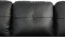 Sectional Sofa Faux Leather Modern L Shaped Couch Set 103.5”Wide Including Chaise and 3 Seating Sofa with Storage Ottoman for Living Room Furniture (Right Hand Facing, B-Black)