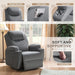 Power Lift Recliner Chair with Massage for Elderly Ergonomic Lounge Chair Classic Single Sofa with 2 Cup Holders Side Pockets Home Theater Seat (Corduroy, Dark Gray)