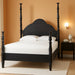 Martino Four-Poster Platform Bed Black Queen
