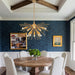 Gold Brushed Brass Sputnik Chandelier Elegant Lights