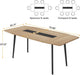 Tribesigns Modern Dining Table for 6 People, 70.86L X30.71W X 29.52H Inches Rectangle Kitchen Table Patio Table for Backyard,Dinning Room&Kitchen,Light Walnut