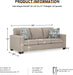 Deltona Contemporary Queen Beige Sofa Sleeper MemoryFoam