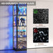 Corner Display Cabinet with Glass Doors, 68" Display Case with LED Lights, 4-Tier Curio Cabinets for Collectibles, Toys, Books, Modern Storage Cabinet, Black