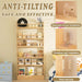 6 Tier behind the Door Bookshelf, Farmhouse Bookshelf Natural