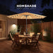 9Ft Solar Patio Umbrella - Solar Lights LED Lighted Outdoor Market Table Umbrella, UPF50+ UV Protection with Push Button Tilt, Crank for Pool Deck and Garden (Beige)