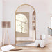 Arched Full Length Mirror, 71X32 Oversized Floor Mirror with Stand, Gold Mirror Full Length, Aluminum Full Body Dressing Mirrors with Arched-Top, Leaning for Living Room, Bedroom
