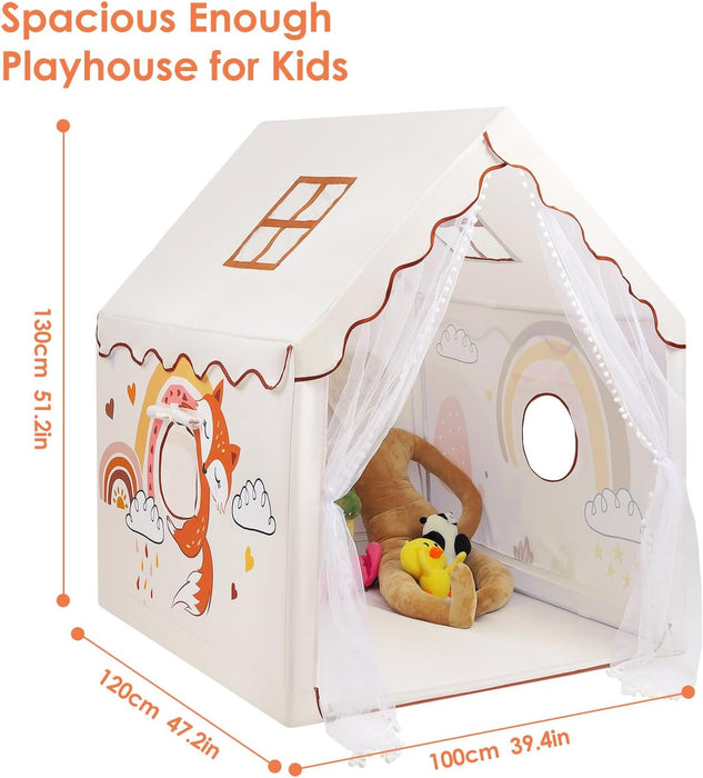 Kids Tent Animals Toddler Playtent for Boys Girls,Large and Foldable Kids Playhouse with Windows, Portable and Lightweight Play Tent Indoor&Outdoor for Gift to Toddlers