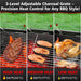 Barrel Barbecue Charcoal Grill: Premium Spacious Outdoor BBQ Grill with Side Table - Ideal for Patio Cooking Backyard Grilling Camping Picnics Tailgating Parties