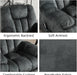 Loveseat Recliner Sofa for Living Room, Extra Wide Modern Overstuffed 2 Seat Reclining Manual Sofa Chair, Daul Recliner with Hidden Armrest Cup Holders, Breathable Fabric, Grey