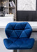Breni Velvet Diamond Tufted Swivel Adjustable Height Barstools, Set of 2, Blue