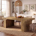 70.9Inches PremiumHandcrafted Wood Dining Table Arched Legs