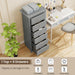 6-Drawer Dresser for Bedroom, Wooden Chest of Drawers W/Metal Handles & Large Capacity, 16" D X 23" W X 53.5" H Clothes Organizer, Modern Tall Dresser for Bedroom, Entryway, Living Room