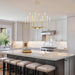 Gold 32-Inch 12-Light Chandelier Dining Room Fixture