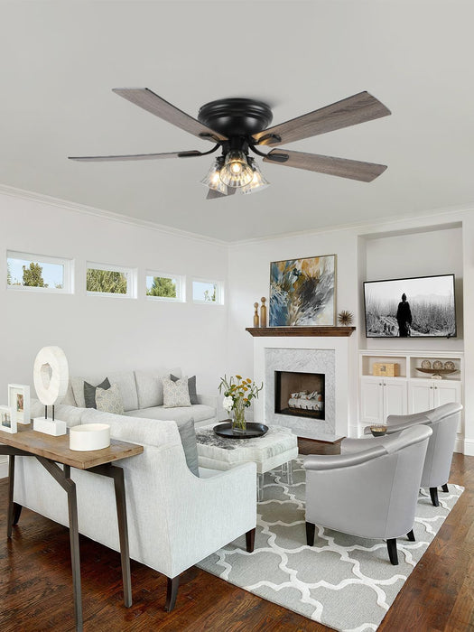 52 Inch Vintage Farmhouse Reversible Ceiling Fan