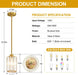 Brushed Gold Crystal Pendant Lights Kitchen Island