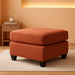 Aviemore Casual Square Oversized Accent Ottoman for Living Room, Orange