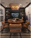 36" Smoked Gold round Drum Chandelier, 6-Light Modern Hanging Light Fixture for Dining Room, Living Room, Bedroom, Foyer