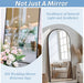 76"X34" Large Arched Floor Mirror Full Length with Stand, Black