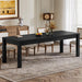 78.7" Large Dining Table for 6 8, Solid Wood Rustic Kitchen Table, Modern Farmhouse Rectangular Dining Desk for Kitchen, Living Room, Black