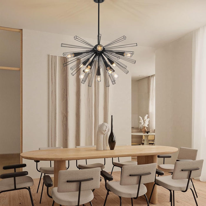 Black 33 Inch Sputnik Chandelier Contemporary Dining
