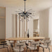 Black 33 Inch Sputnik Chandelier Contemporary Dining