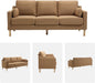 Ginger LinenFabric 83.5 Inches DeepSeat Upholstered Sofa