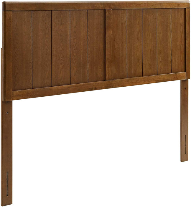 MOD-6219-WAL Robbie King Wood Headboard, Walnut
