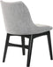 Azalea Fabric Wood Dining Side Chairs-Set of 2, 19" SH, Gray/Black