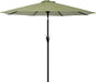 Striped Patio Umbrellas Outdoor Table Market Umbrellas with Crank & Pust Button Tilt|Auto-Tilt, 8 Steel Ribs, High Color-Fastness Canopy
