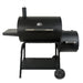 28" Offset Steel Charcoal Smoker Grill with Side Firebox, Black, New