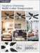 FiftyTwoInch MatteBlack Ultramodern Ceiling Fan LED Remote