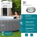 Saluspa Grenada Airjet 6 to 8 Person Inflatable Hot Tub round Portable Outdoor Spa with 190 Airjets and Energysense Energy Saving Cover, Grey