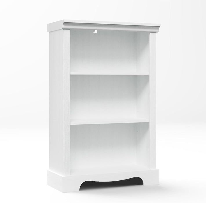 3-Tier Bookshelf, White Bookshelf with Adjustable Shelf, Wooden Bookshelf Open Storage, 9.8" D X 24.6" W X 38" H, Small Bookcase for Study Room, Living Room, Home Office, Bedroom (White)