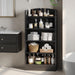 5 Shelf Bookcase, 47" Wood Tall Bookshelf and Bookshelves, Multifunctional Storage Organizer Shelving for Bedroom Library Living Room Home Office, Black
