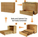 Fullsize Oak MurphyBed Cabinet With Integrated Charging