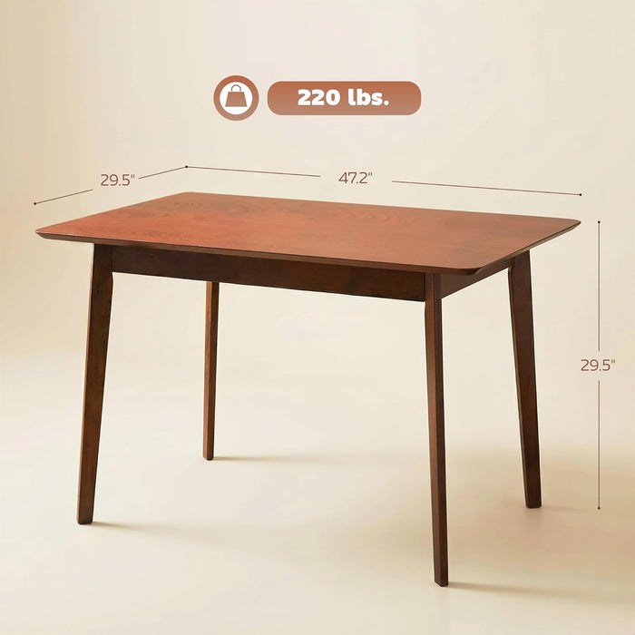 Walnut 47 Inch MidCentury Rectangular Dining Table
