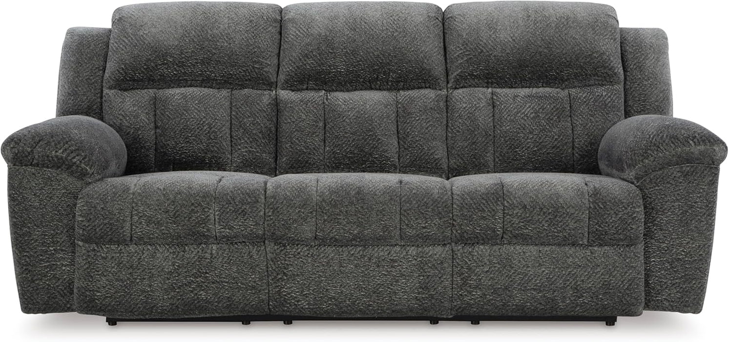 Frohn Contemporary Manual Reclining Sofa, Gray