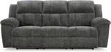 Frohn Contemporary Manual Reclining Sofa, Gray
