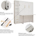White Queen Murphy Cabinet Bed With DeskStorageSolutions