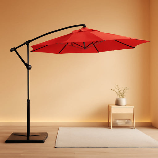 10FT Patio Umbrella, Cantilever Umbrella, UV Protection