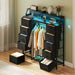 51" Dresser with Hanging Rack, 10 Drawers Closet Dresser